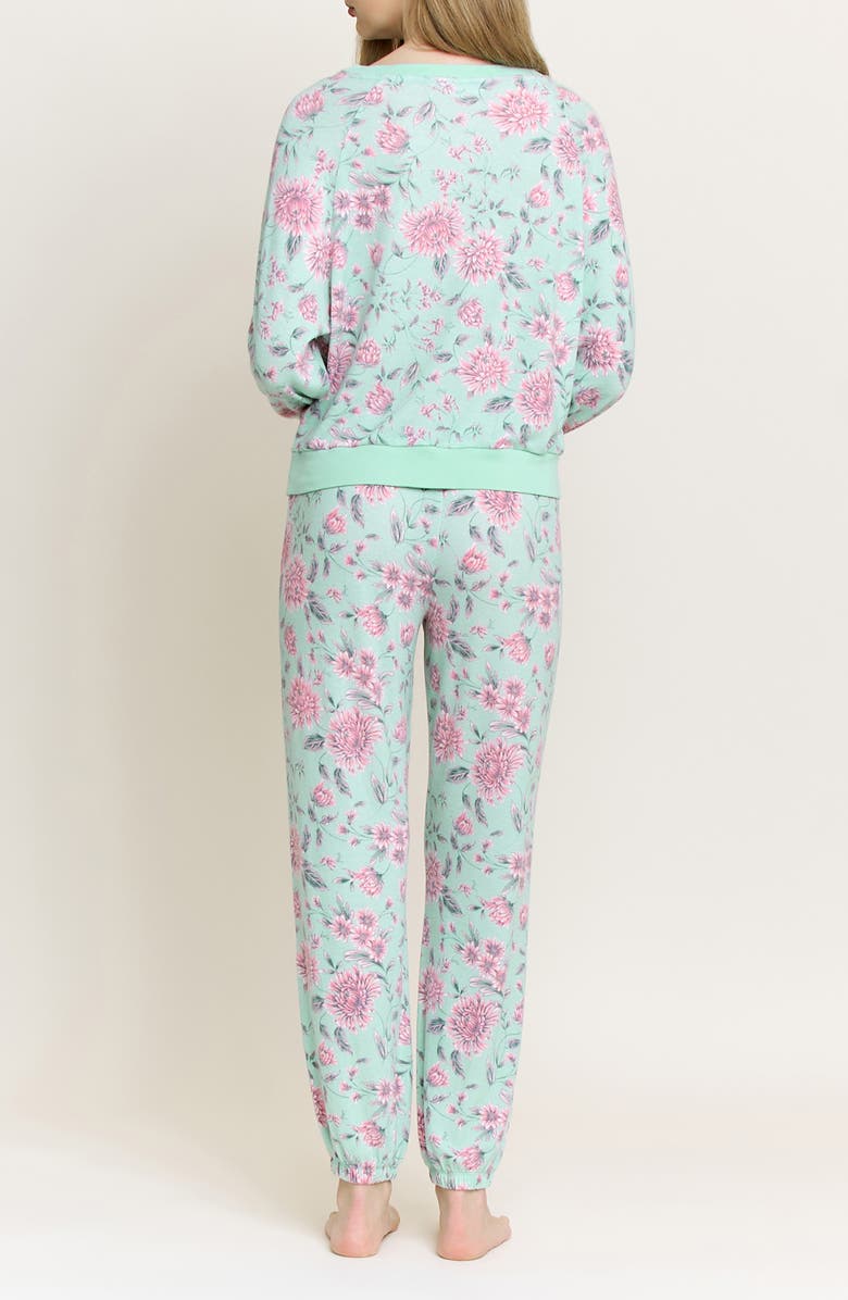 Honeydew Star Seeker Brushed Jersey Pajamas, Alternate, color, Soft Mint Floral