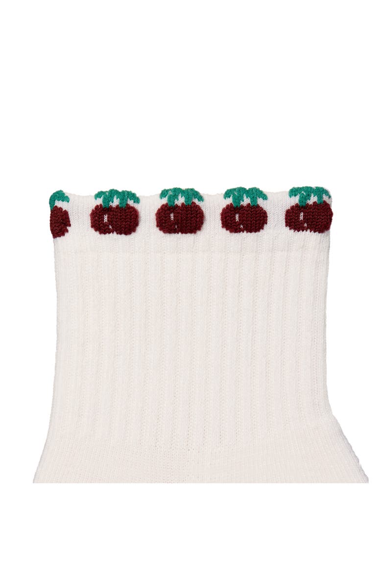 Bombas Fruits Cherry Quarter Socks, Alternate, color, Cherries