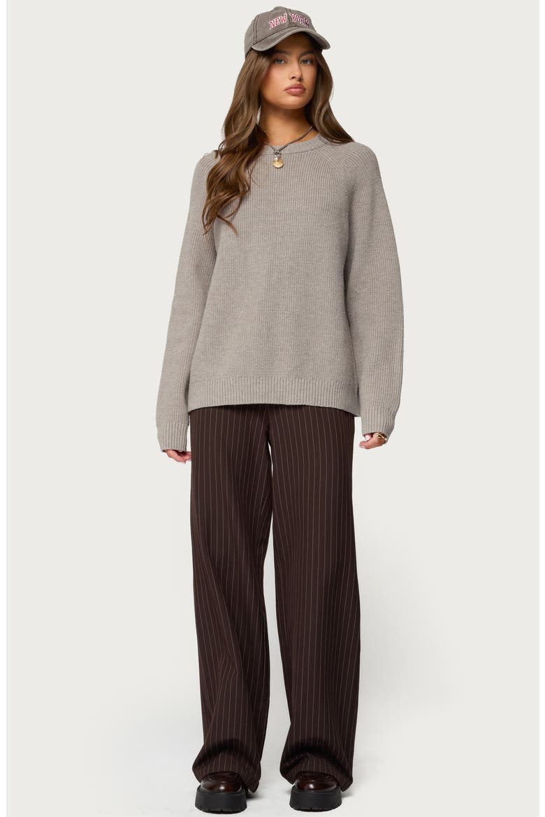 Lavonne Oversize Raglan Sweater, Alternate, color, TAUPE