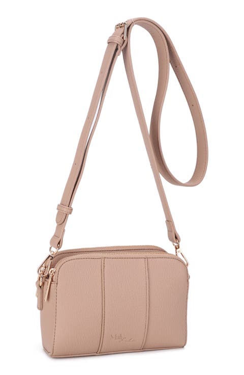 Rose Faux Leather Crossbody Bag
