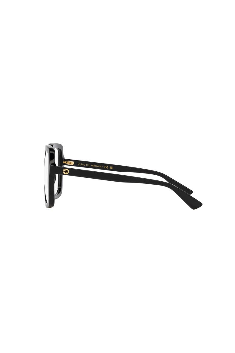 55mm Rectangle optical glasses, Alternate, color, Black
