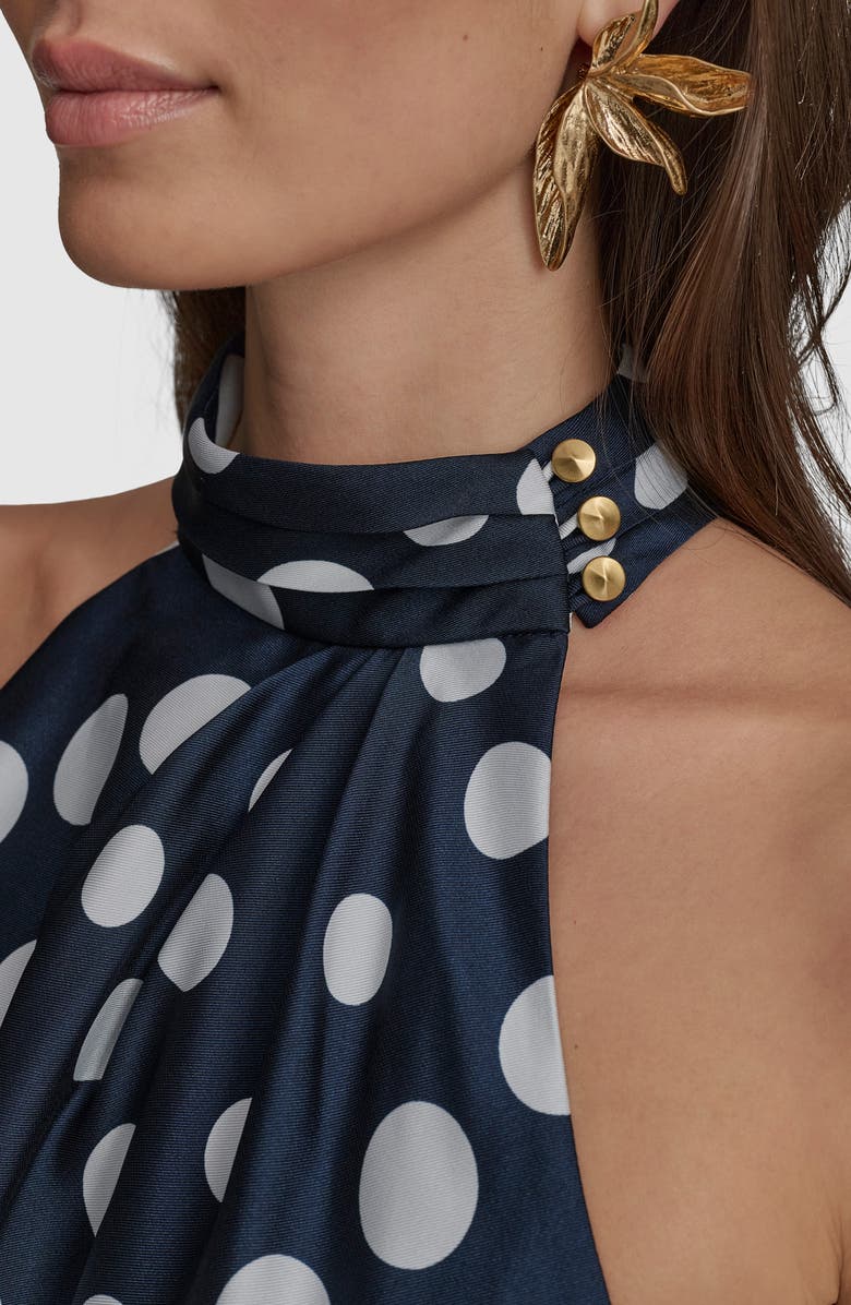 Donna Karan New York Polka Dot Midi Dress, Alternate, color, 