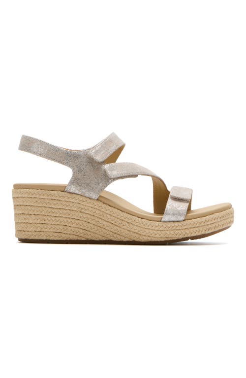 Abeo Riviera Adjustable Sandal In Taupe Metallic - Regular