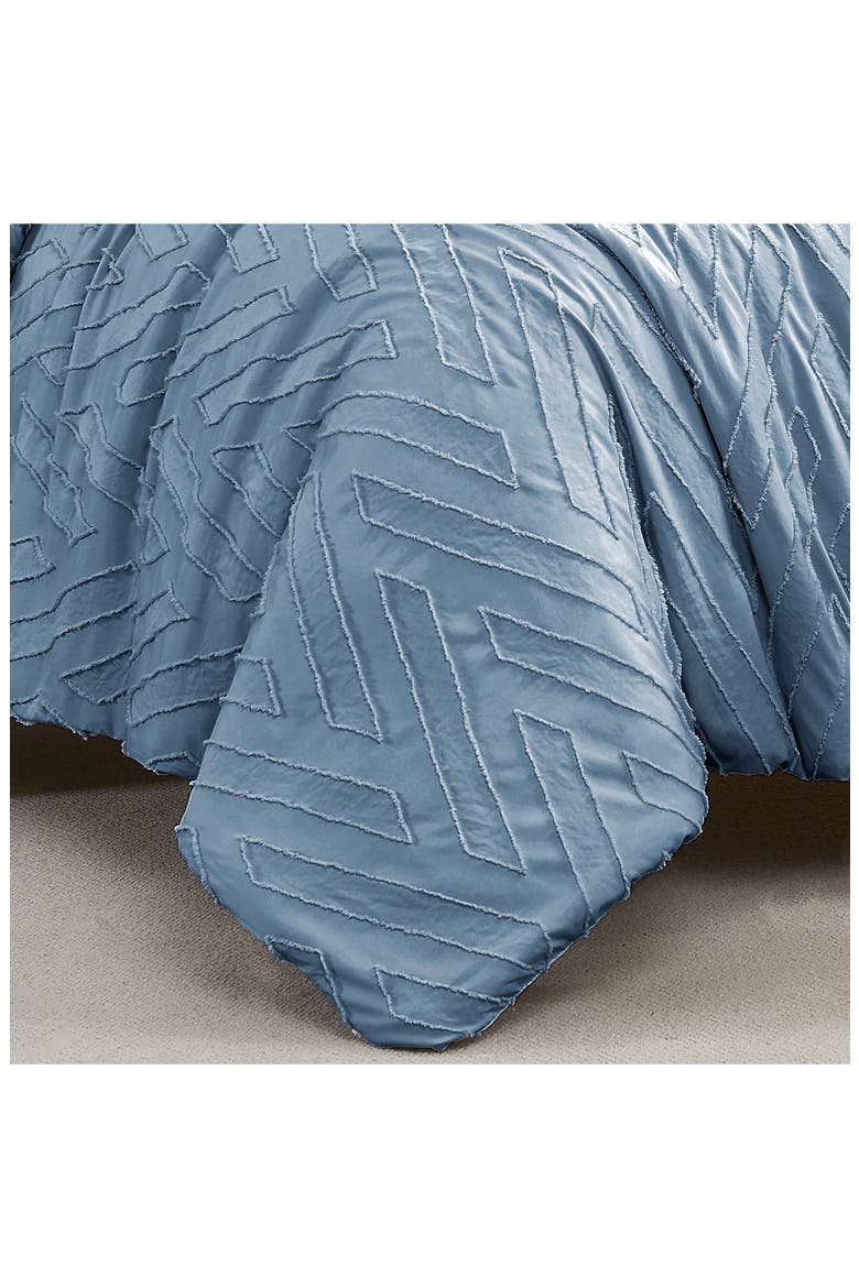 Chevron Jacquard Comforter Set, Alternate, color, CORONET BLUE