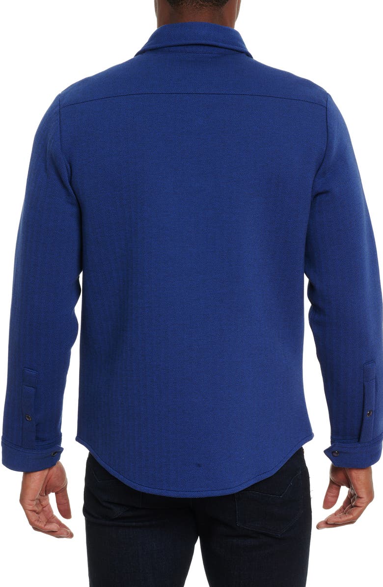 Robert Graham Elbridge Solid Twill Stretch Shirt Jacket, Alternate, color, 