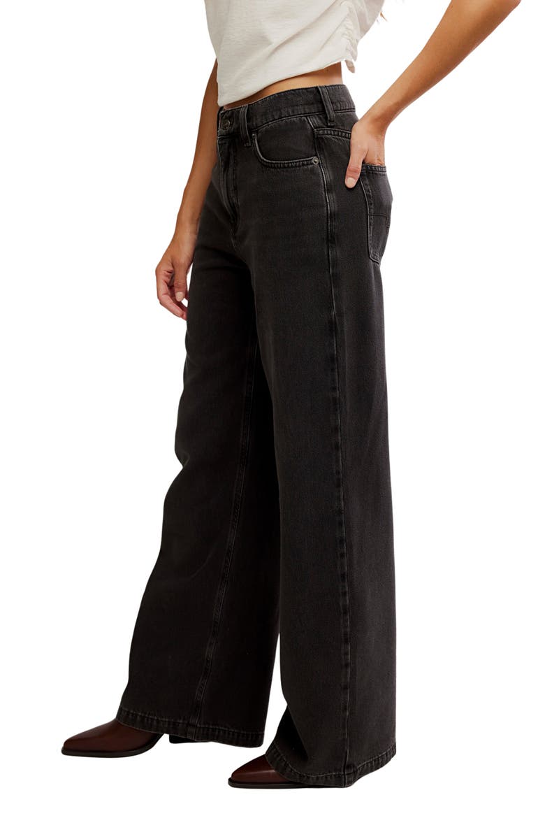 Stride High Waist Wide Leg Jeans, Alternate, color, MILES TO GO