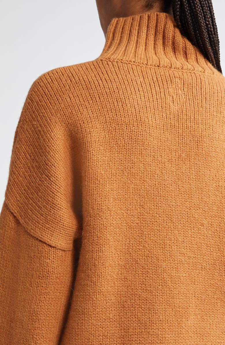 JW Anderson Leather Pocket Turtleneck Sweater, Alternate, color,