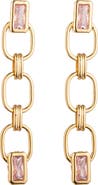 EYE CANDY LOS ANGELES Aveline Cubic Zirconia Chain Drop Earrings