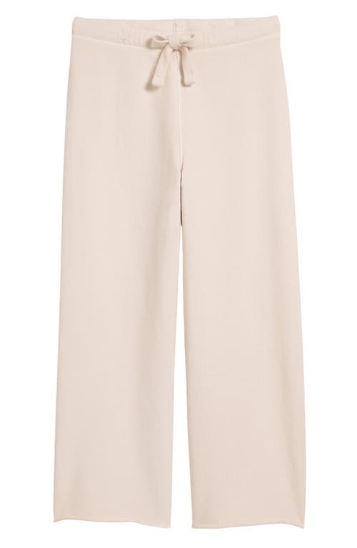 Frank & Eileen Catherine Crop Wide Leg Sweatpants In Petal