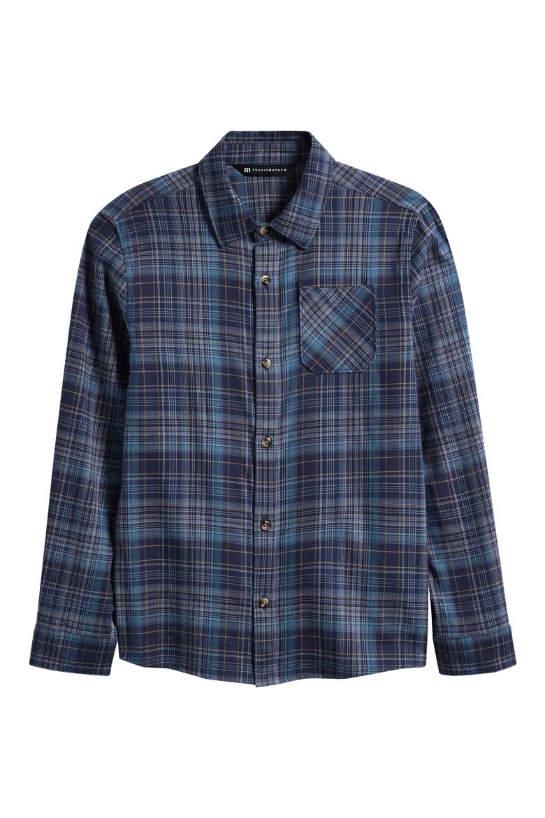 Kids' Cloud Plaid Flannel Shirt, Main, color, TOTAL ECLIPSE/ RAIN WASHED