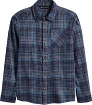 TravisMathew Kids' Cloud Plaid Flannel Shirt