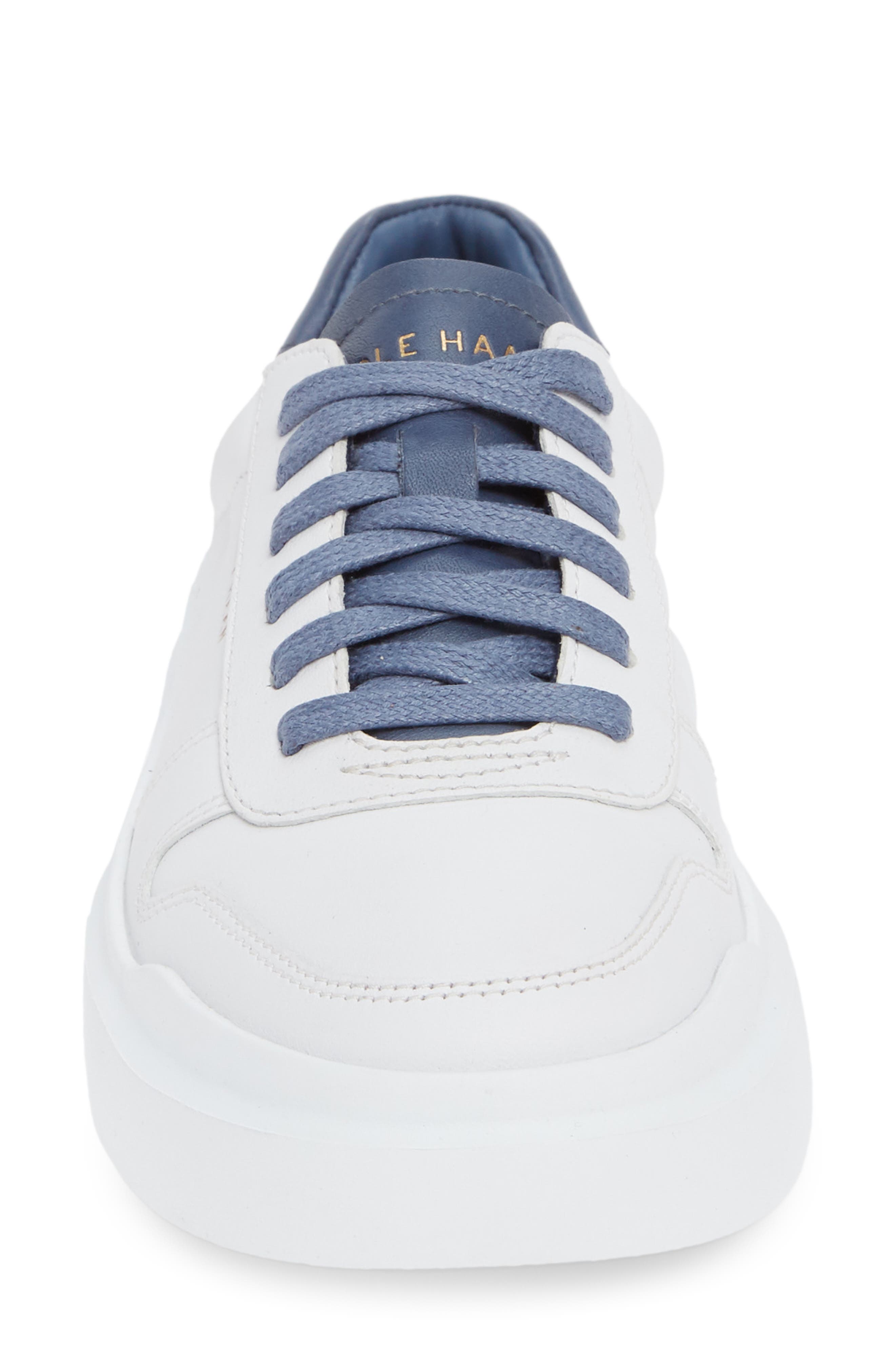 GrandPro Rally Sneaker, Alternate, color, OPTIC WHITE/ BLUE LEATHER