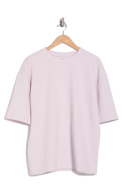 Fleece Factory Geometric Jacquard T-shirt In Dusty Lilac