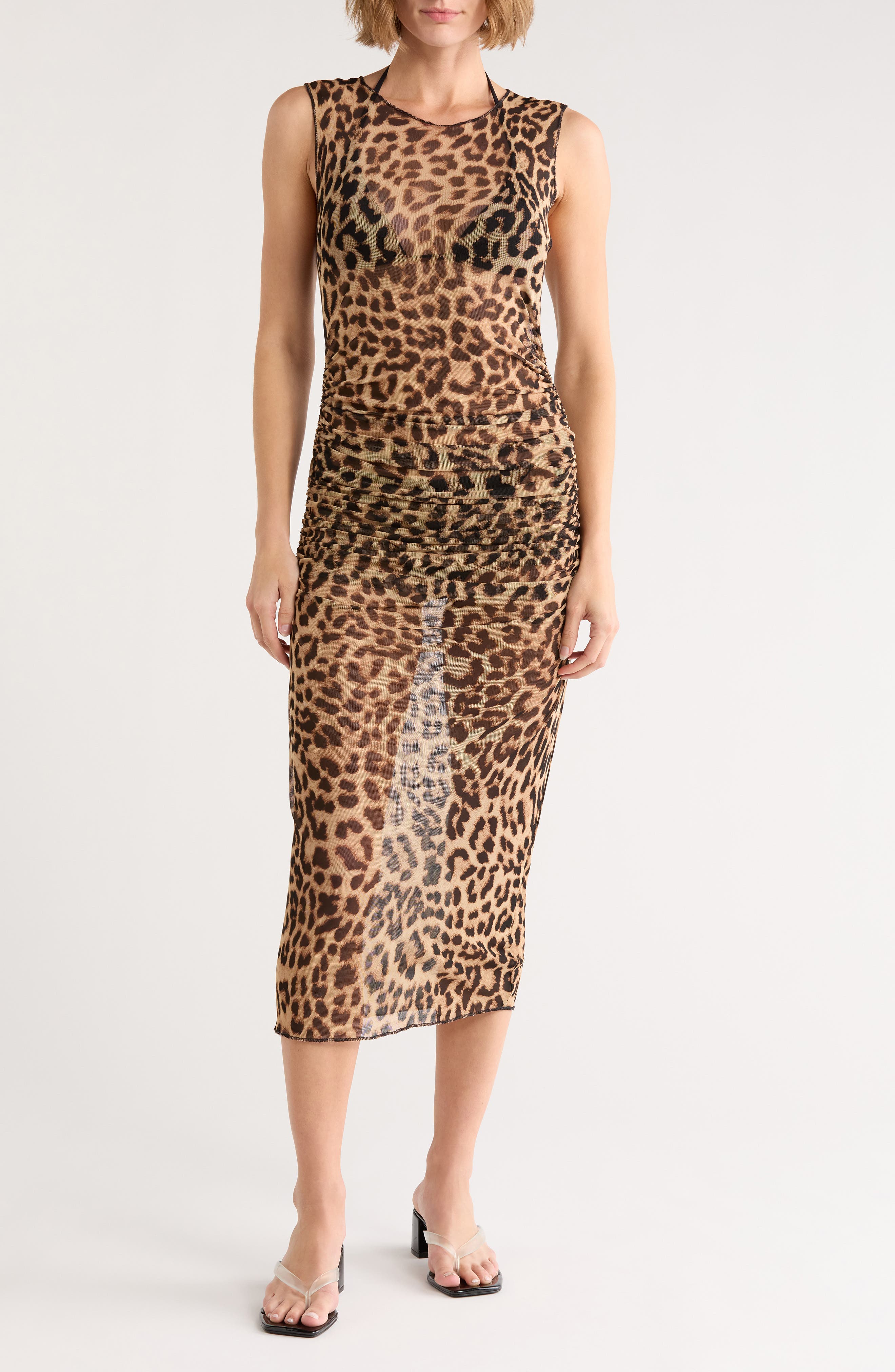 Good American Semisheer Mesh Cover-Up Midi Dress