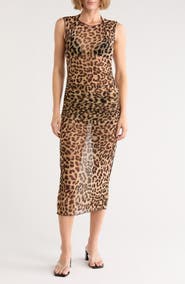 Good American Semisheer Mesh Cover-Up Midi Dress