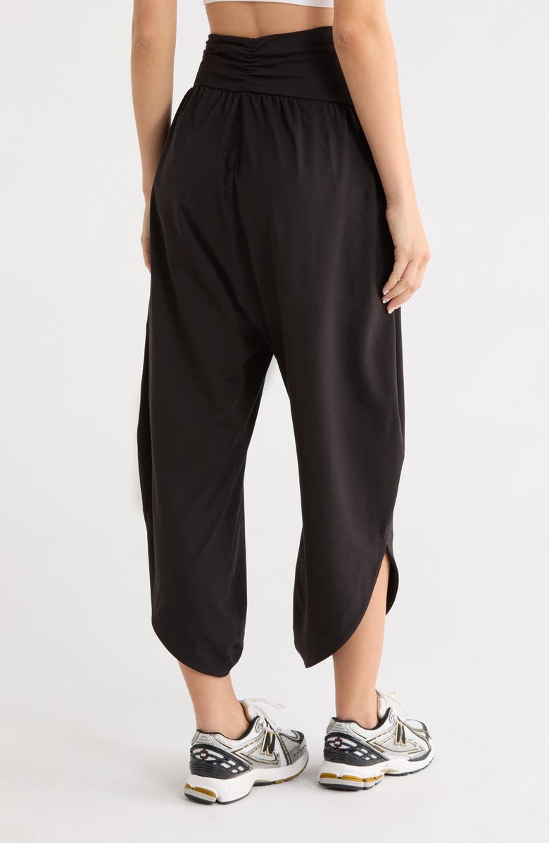 Free People Retreat Yoga Pants, Alternate, color, Black