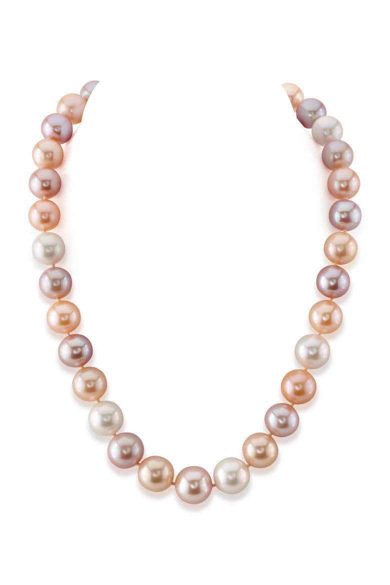 11.5-12.5mm Freshwater Multicolor Pearl Necklace - AAA Quality, Main, color, White Gold Clasp