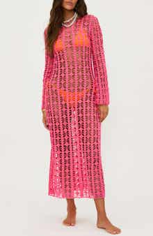 Beach Riot Ariana Open Stitch Cotton Cover-Up Dress