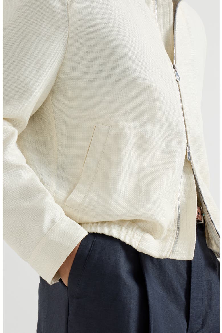 Outerwear jacket with stand collar, Alternate, color, Off-White