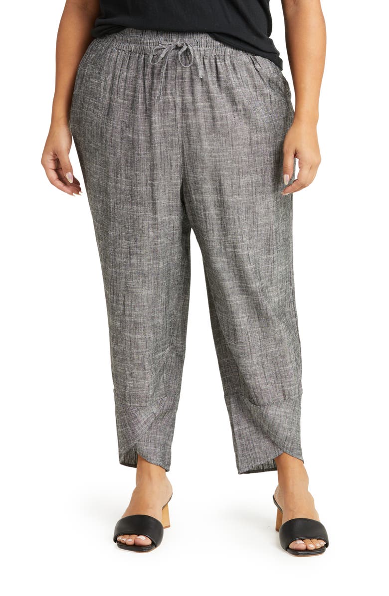 ROYALTY FOR ME Tulip Hem Linen Jogger Pants, Main, color,