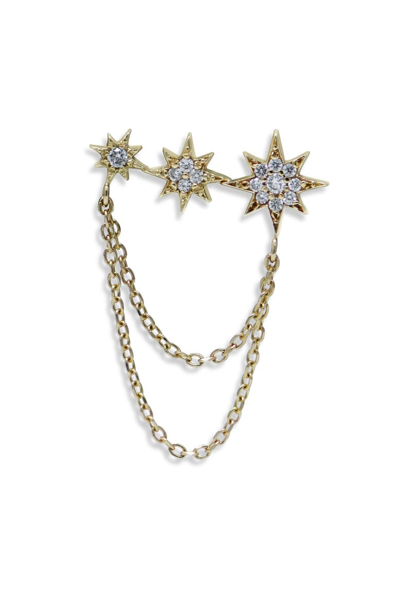 Morgan North Star Drop Earrings, Alternate, color, GOLD RIGHT
