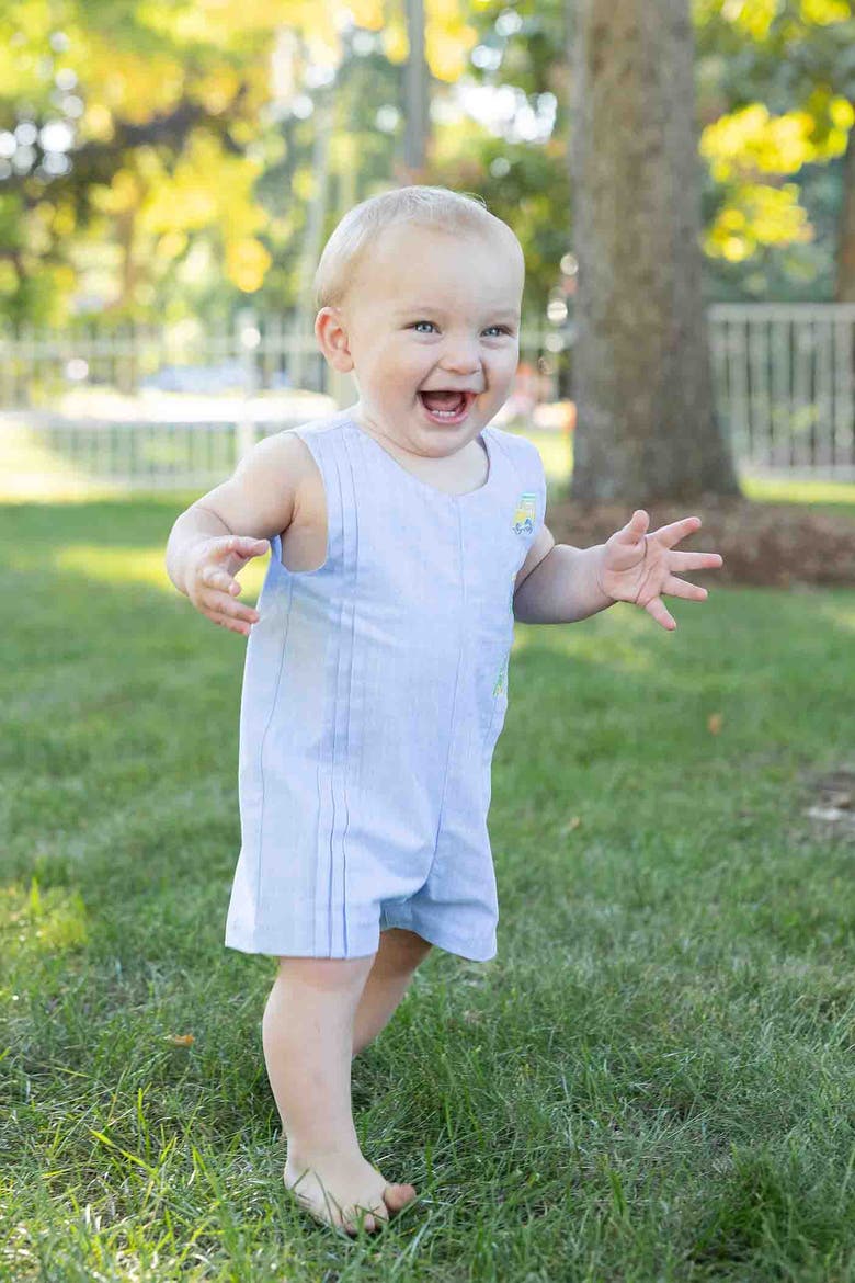 Linen-Look Shortall With Trains, Alternate, color, Lt Blue