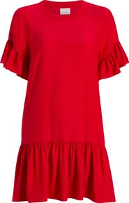 Cinq à Sept Leilah Drop Waist Silk Swing Dress