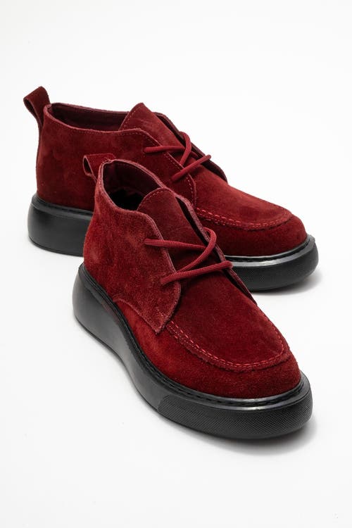 Forever & Always Shoes Lilya Leather Chukka Boot In Burgundy