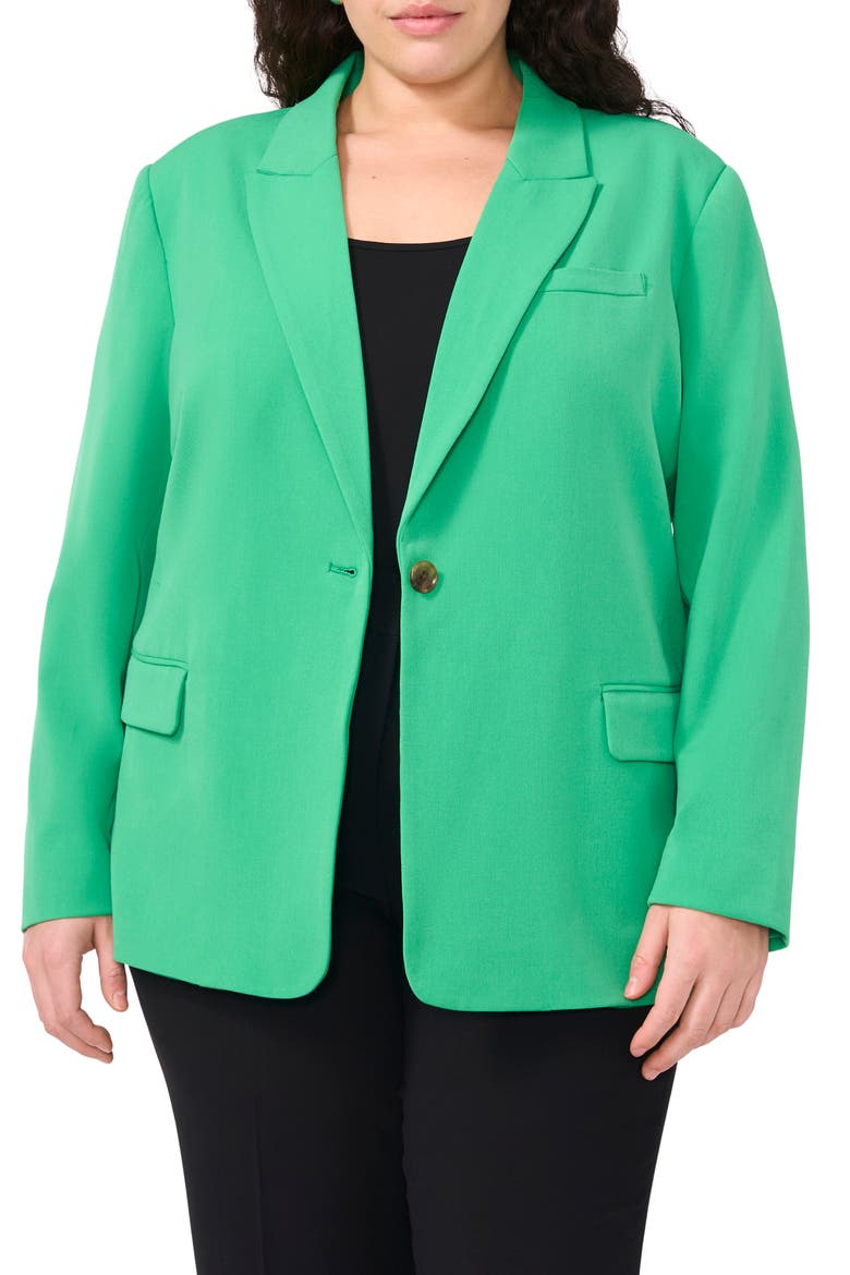 Oversize One-Button Blazer, Main, color, VIVID GREEN