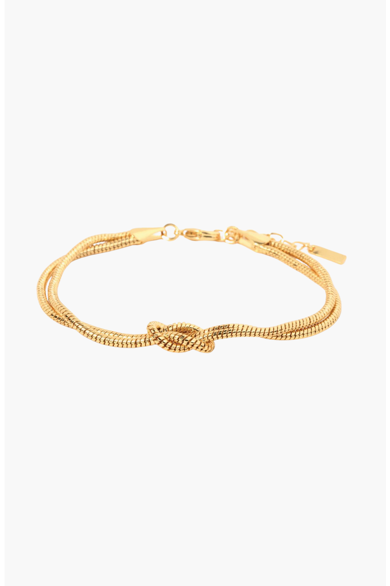 Love Knot Chain Bracelet, Main, color, Gold