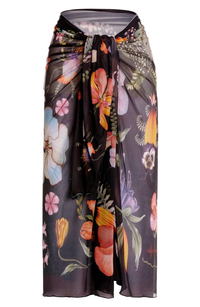 Agua Bendita Marine Mbar Cover-Up Pareo, Alternate, color, Black