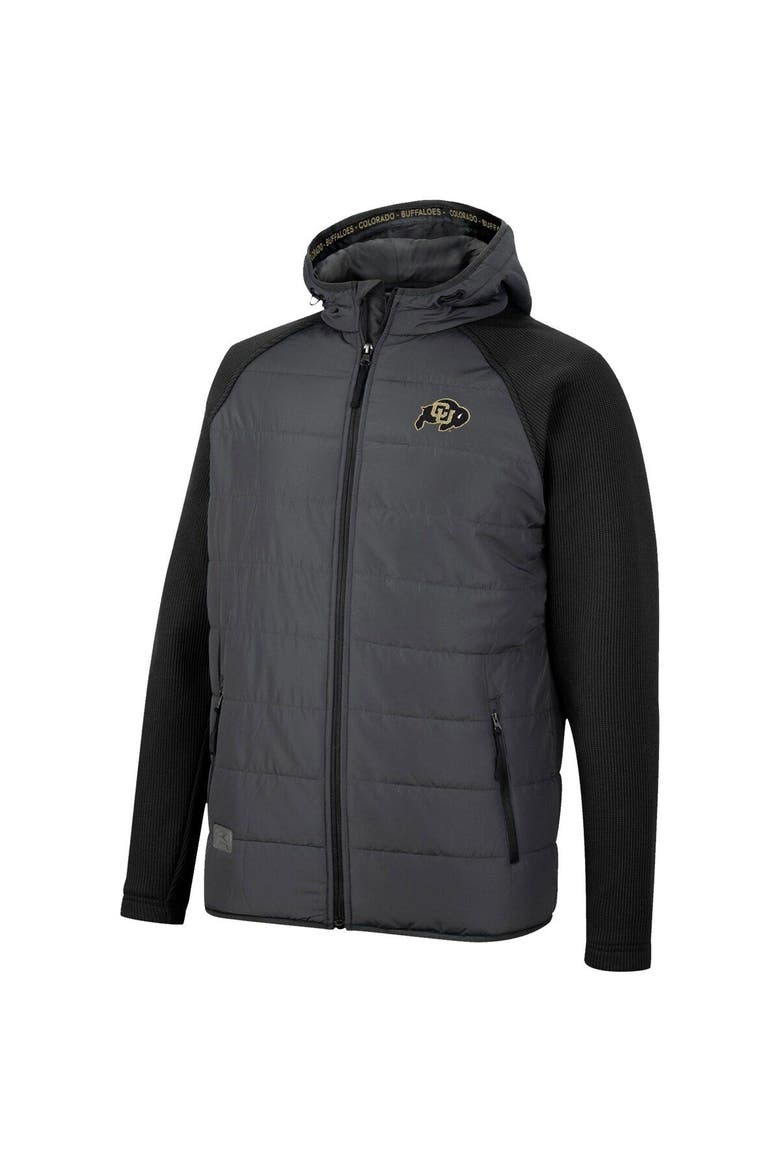 Men's Colosseum Charcoal/Black Colorado Buffaloes Good On You Raglan Full-Zip Jacket, Alternate, color, Charcoal