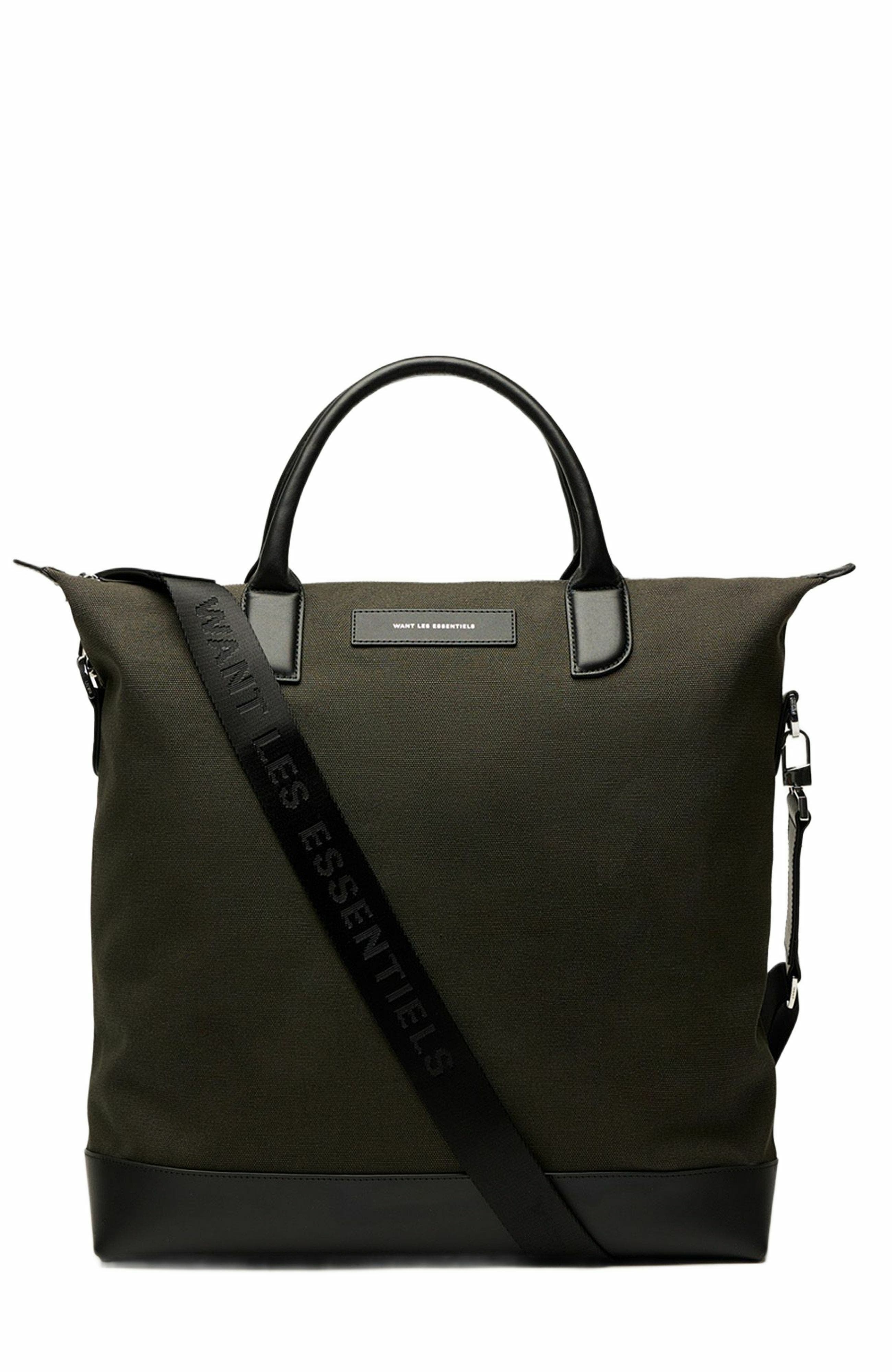 Want Les Essentiels O'Hare Organic Cotton Canvas Tote, Alternate, color, Green