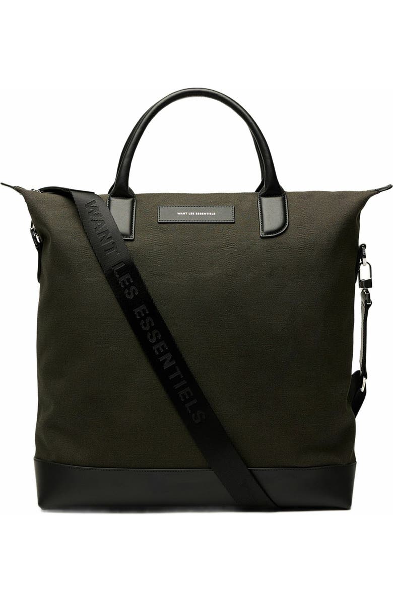 Want Les Essentiels O'Hare Organic Cotton Canvas Tote, Alternate, color, Green