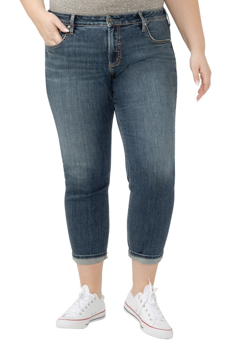 Curvy Mid Rise Ankle Boyfriend Jeans, Main, color, TREBLE
