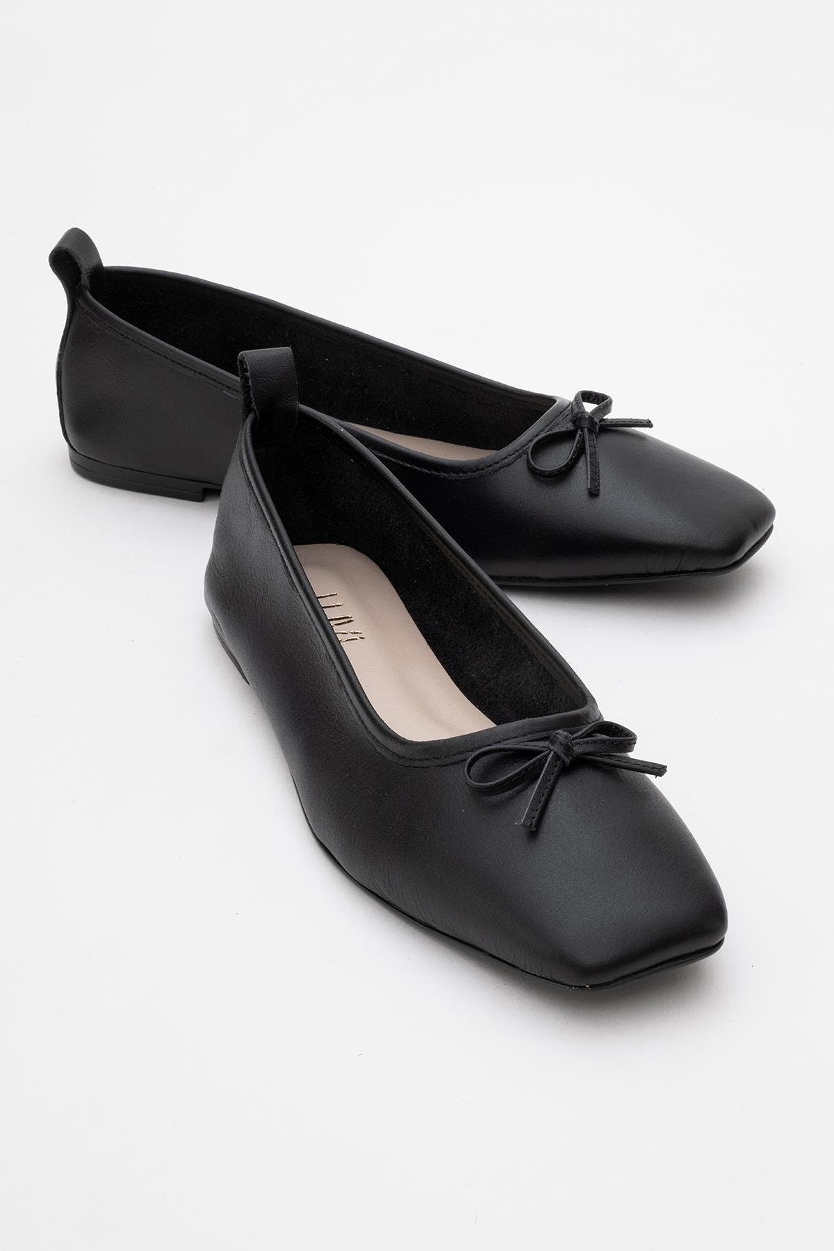 Forever & Always Shoes Sosa Leather Ballet Flats, Main, color, Black Leather