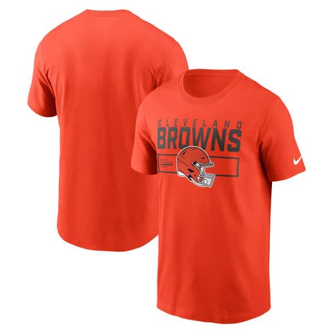Men's Nike Orange Cleveland Browns Primetime Helmet Essential T-Shirt