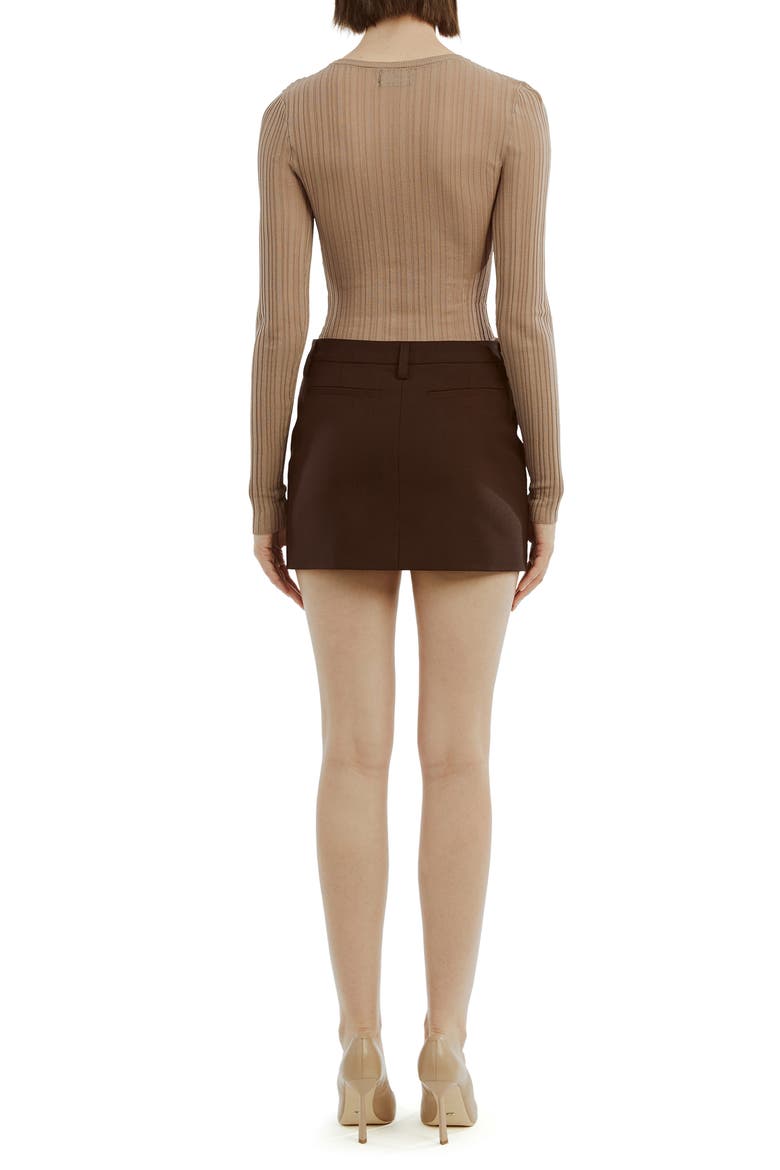 Maika Miniskirt, Alternate, color, DARK CHOCO