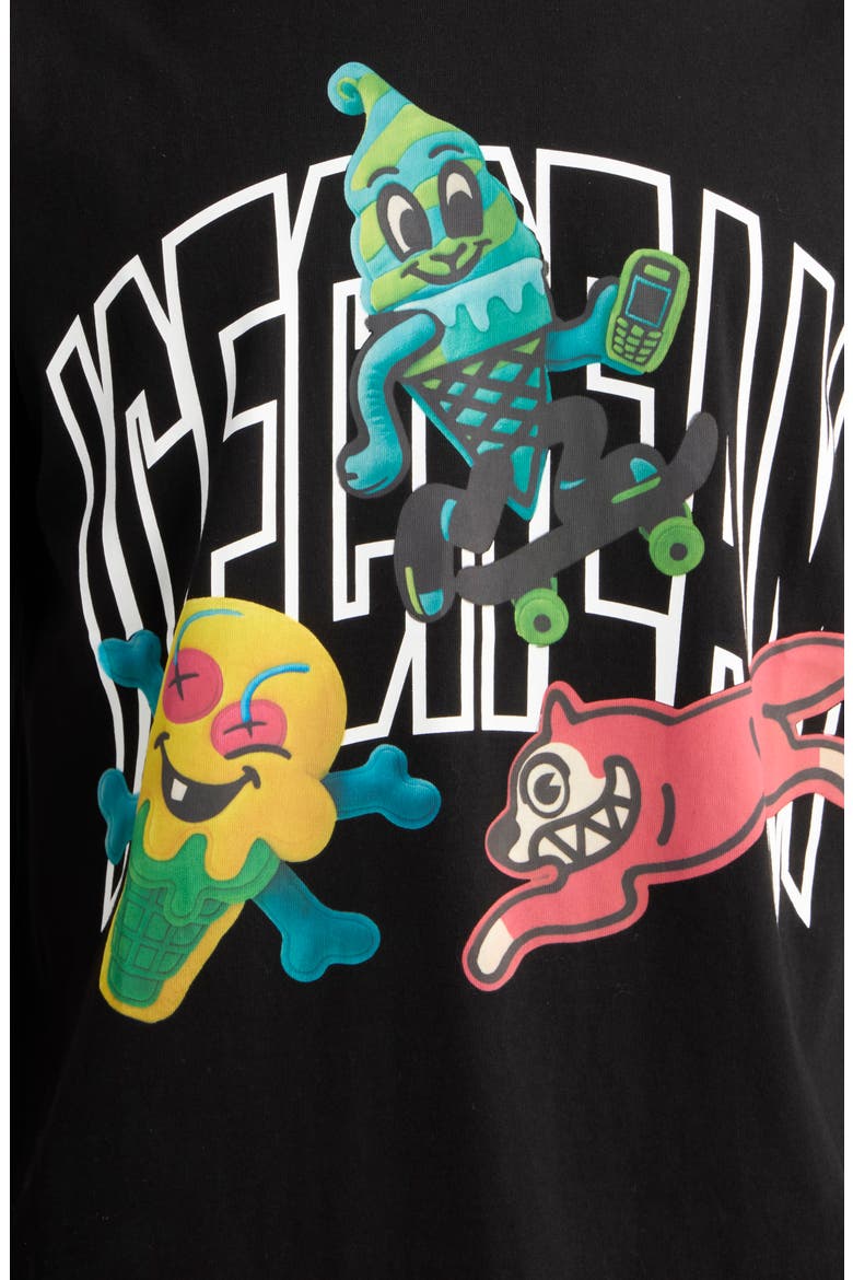 Marshmallow Cotton Graphic T-Shirt, Alternate, color, BLACK