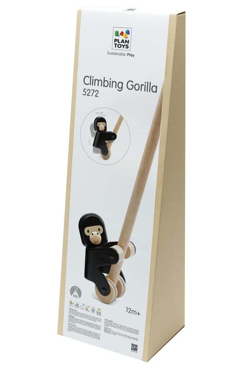 PlanToys<sup>®</sup> Climbing Gorilla Toy, Alternate, color, Black