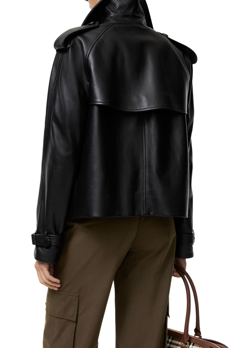 Mayfair Leather Jacket, Alternate, color, BLACK