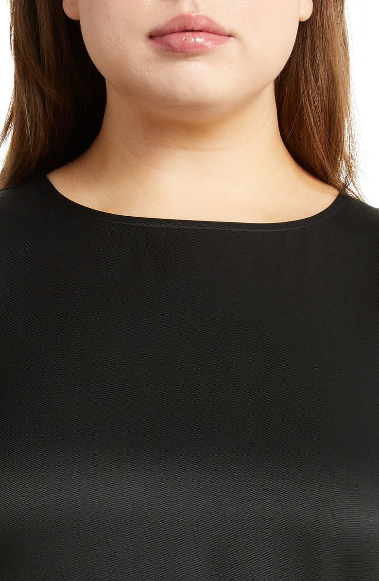 Nordstrom Sleeveless Satin Maxi Dress, Alternate, color, Black