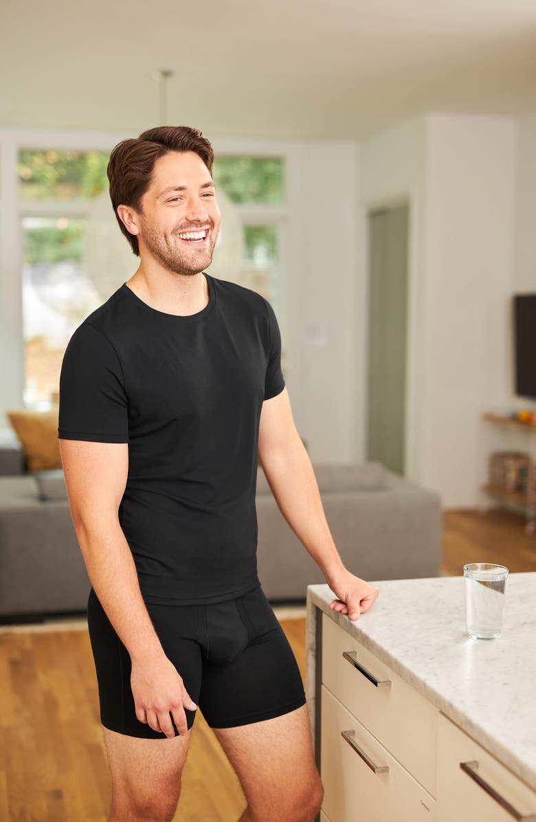 SPANX<sup>®</sup> Zero Sculpt Stretch Cotton & Modal Crewneck T-Shirt, Alternate, color, 