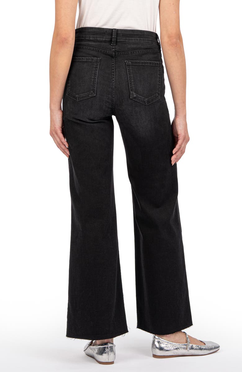 KUT from the Kloth Meg Raw Hem High Waist Wide Leg Jeans, Alternate, color, 