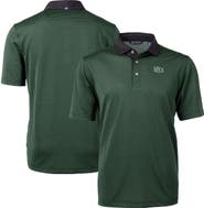 Cutter & Buck Men's Cutter & Buck  Hunter Green/Black Ivy League DryTec Tri-Blend Virtue Eco Pique Micro Stripe Recycled Polo