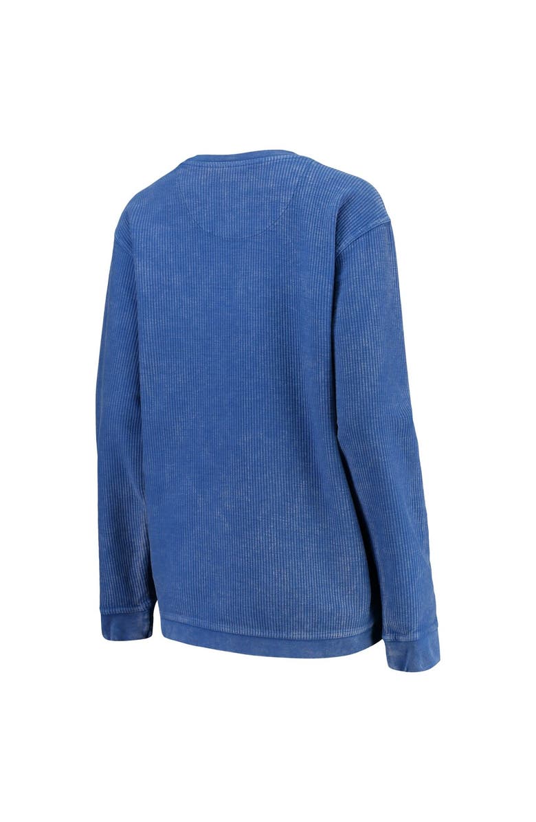 PRESSBOX Women's Pressbox Royal Florida Gators Comfy Cord Vintage Wash Basic Arch Pullover Sweatshirt, Alternate, color, Royal