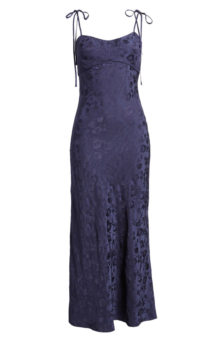 WAYF Aitana Floral Tie Strap Brocade Dress, Alternate, color, 