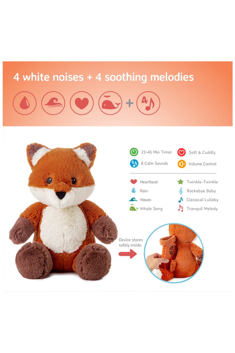 Frankie the Fox Plush Musical & White Noise Sound Machine, Alternate, color, BROWN/ WHITE