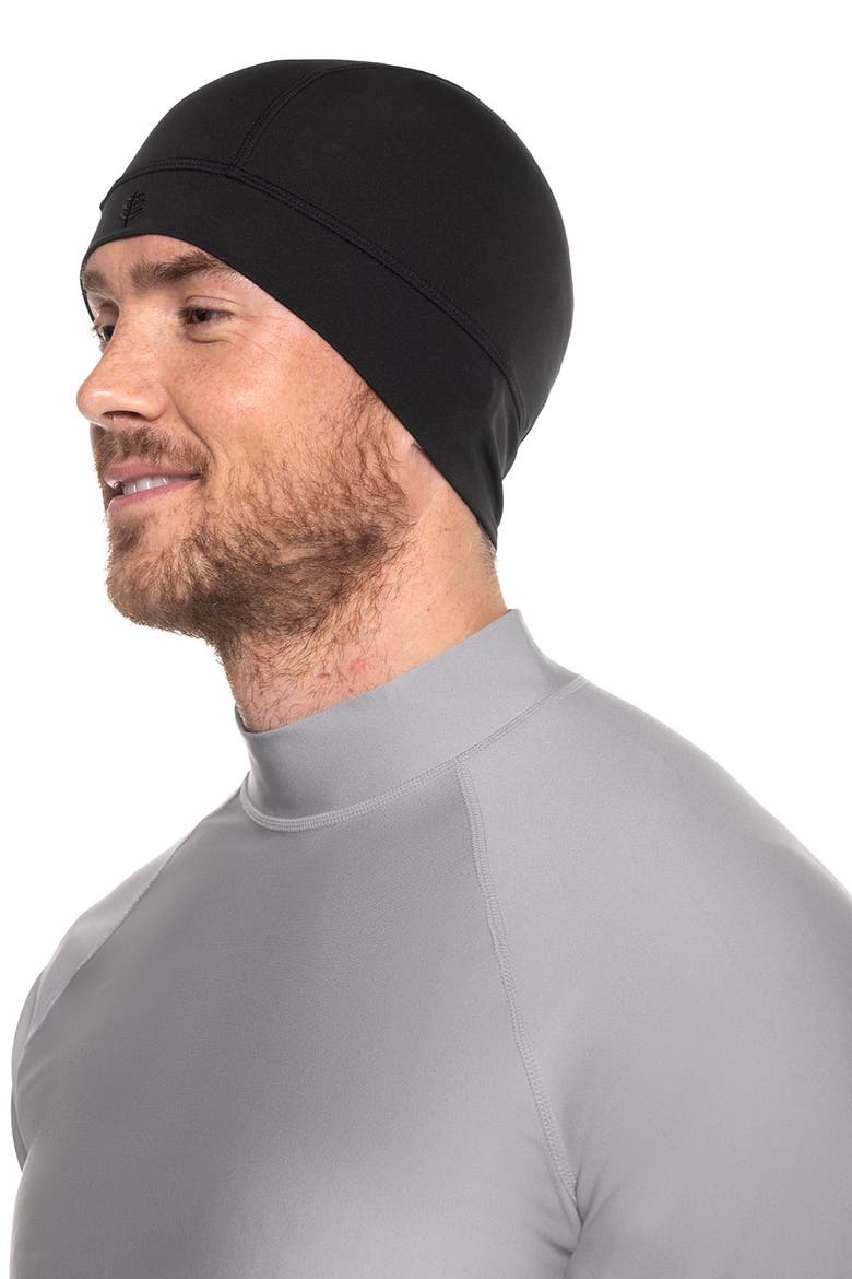 Unisex LumaLeo Aqua Sun Skully Cap, UPF 50+ Sun Protection, Alternate, color, Black