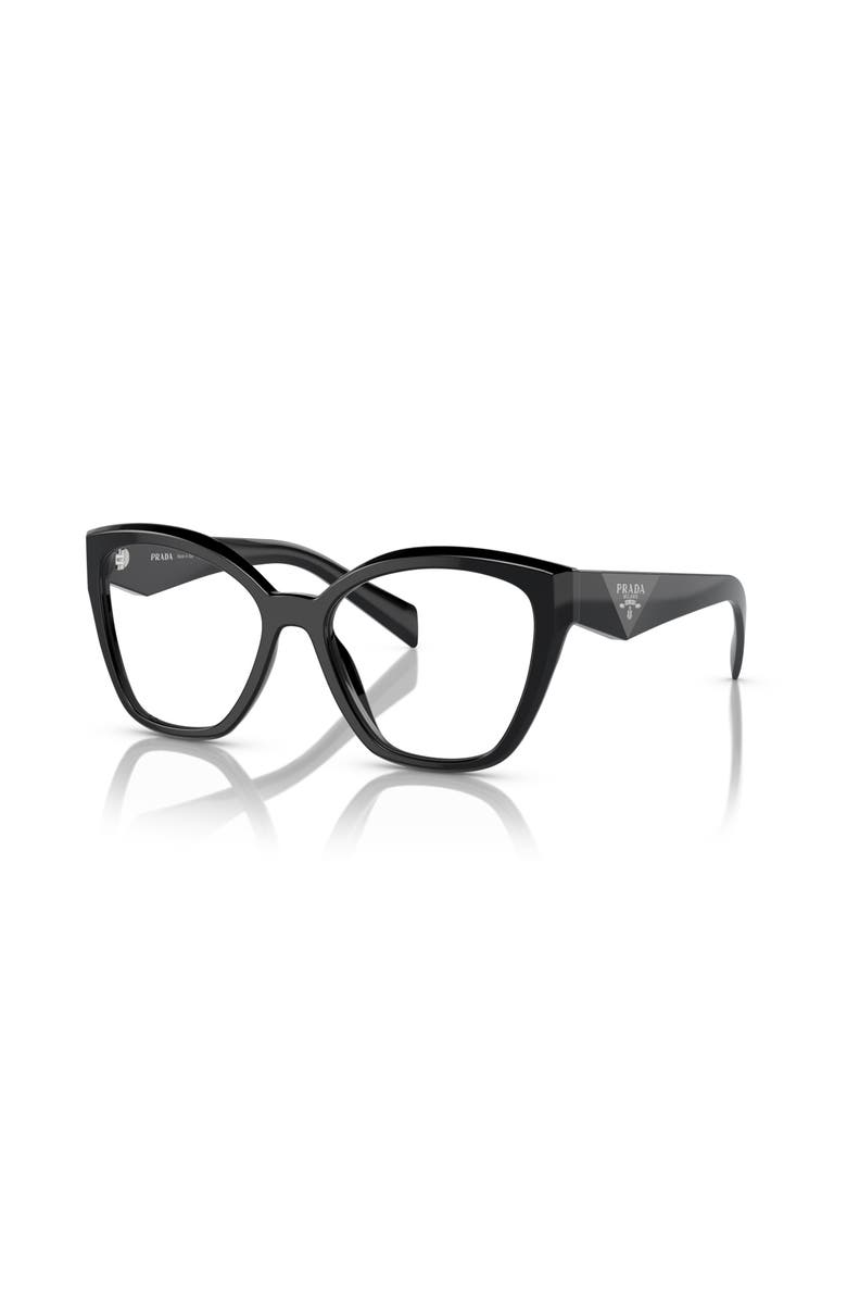 Prada 54mm Irregular optical glasses, Main, color, Black